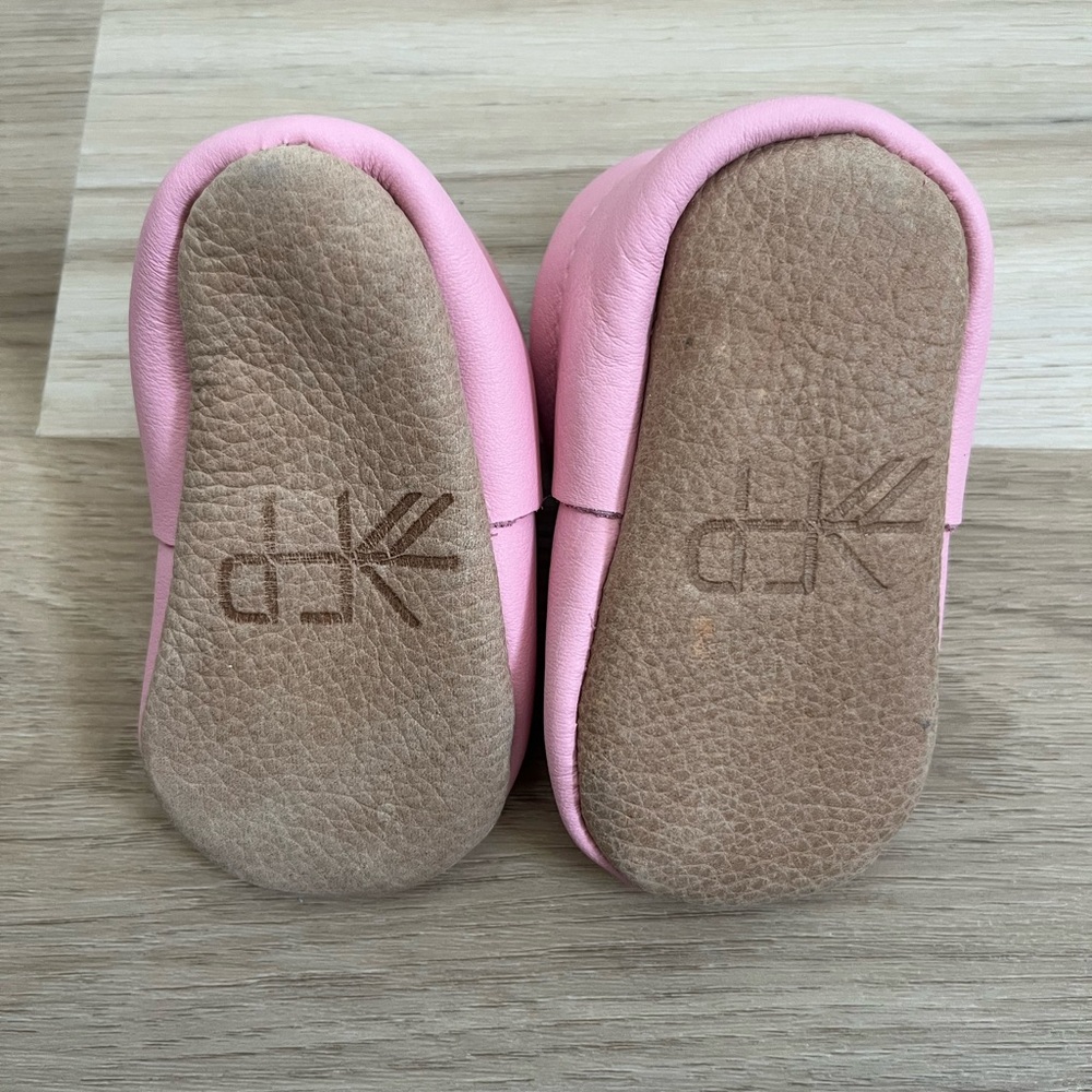 Freshly Picked Pink Baby Girl Moccasins Size 2 - Picture 4 of 5